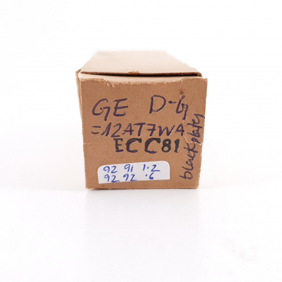 1 X 12AT7WA / ECC81 GE TUBE. COPPER...