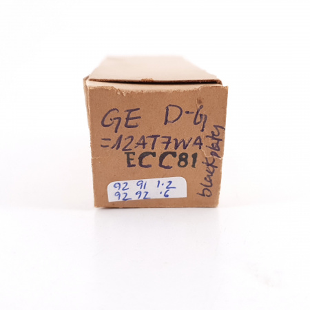 1 X 12AT7WA / ECC81 GE TUBE. COPPER RODS. 3 MICA. D-G. 92/92% USED. CF ENA