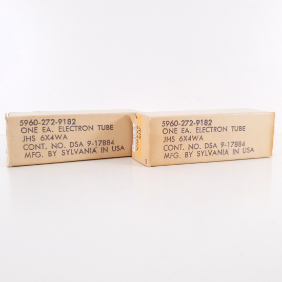 2 X JHS 6X4WA SYLVANIA TUBE. 1960s...