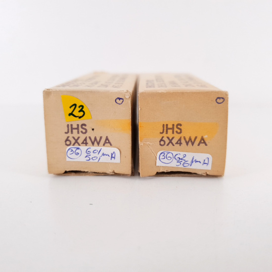 2 X JHS 6X4WA SYLVANIA TUBE. 1960s PRODUCTION. MATCHED PAIR. 23. CH83