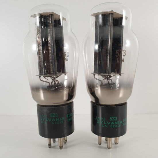 2 X 5Z3 SYLVANIA TUBE. 1960s PROD....
