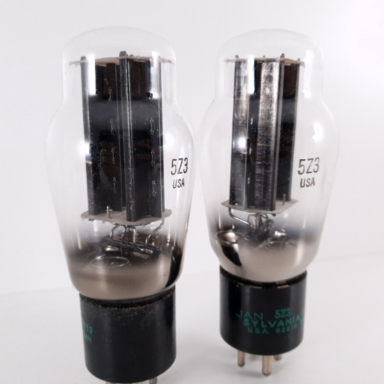 2 X 5Z3 SYLVANIA TUBE. 1960s PROD....