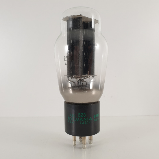 1 X 5Z3 SYLVANIA TUBE. BLACK PLATES....