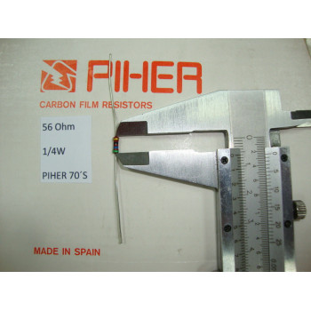 VINTAGE PIHER RESISTOR. 1/4W 56R 56Ohm 5% *4 PC* NEW ORIGINAL 1970´S