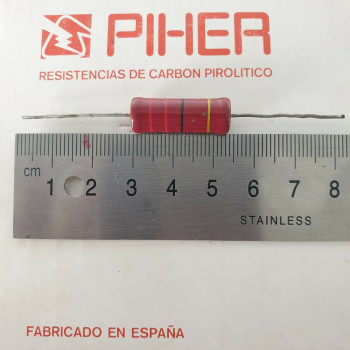 1 X 2W 22R 5% 1970s VINTAGE PIHER RESISTOR. NOS. C1795U1F180121