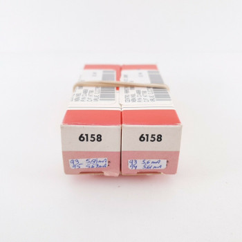 2 X 6158 NATIONAL TUBE. 17MM BLACK PLATES. 1960s. MATCHED & BALANCED. CV  ENA