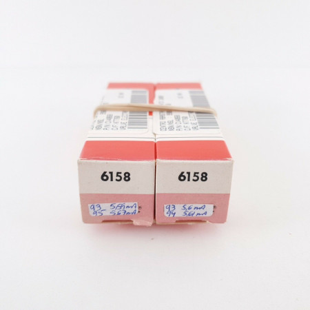 2 X 6158 NATIONAL TUBE. 17MM BLACK PLATES. 1960s. MATCHED & BALANCED. CV  ENA