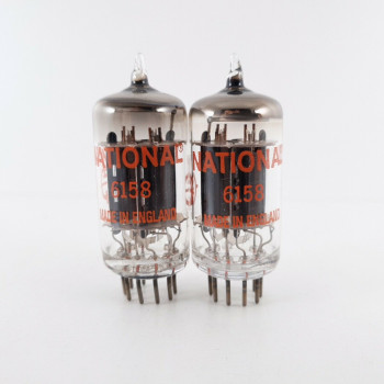 2 X 6158 NATIONAL TUBE. 17MM BLACK PLATES. 1960s. MATCHED & BALANCED. CV  ENA 2