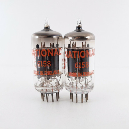 2 X 6158 NATIONAL TUBE. 17MM BLACK PLATES. 1960s. MATCHED & BALANCED. CV  ENA