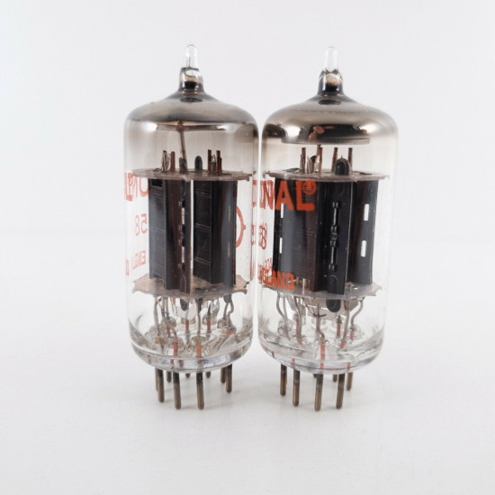 2 X 6158 NATIONAL TUBE. 17MM BLACK PLATES. 1960s. MATCHED & BALANCED. CV  ENA