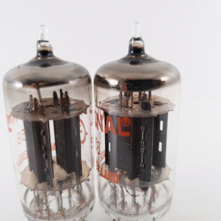 2 X 6158 NATIONAL TUBE. 17MM BLACK PLATES. 1960s. MATCHED & BALANCED. CV  ENA