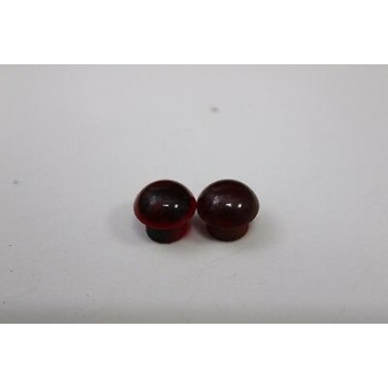 2 X RED PLASTIC KNOB FOR BULB PILOTS. PLASTICO PARA PILOTOS. Ø10mm. 2 PCS. C163