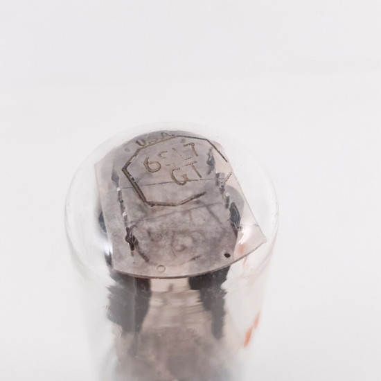 1 X 6SL7GT RCA TUBE. 1970s PROD. BLACK PLATES. COIN BASE. 87/91% CK  ENA