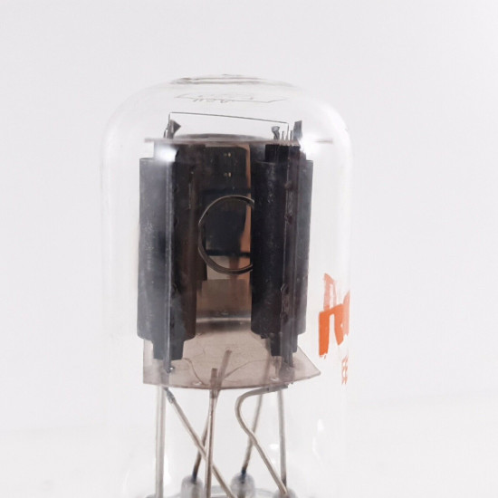 1 X 6SL7GT RCA TUBE. 1970s PROD. BLACK PLATES. COIN BASE. 87/91% CK  ENA