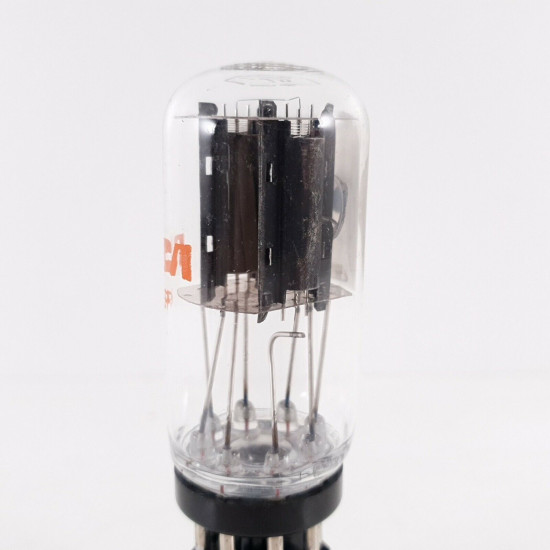1 X 6SL7GT RCA TUBE. 1970s PROD. BLACK PLATES. COIN BASE. 101/110% CK  ENA