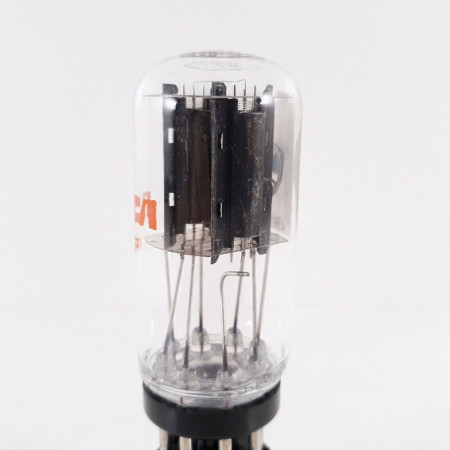 1 X 6SL7GT RCA TUBE. 1970s PROD. BLACK PLATES. COIN BASE. 101/110% CK  ENA