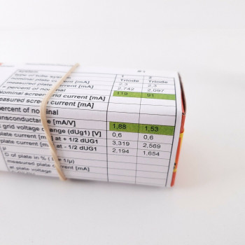 1 X 6SL7GT RCA TUBE. 1970s PROD. BLACK PLATES. COIN BASE. 119/91% CK  ENA 2