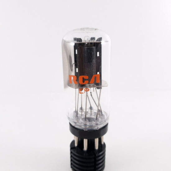 1 X 6SL7GT RCA TUBE. 1970s PROD. BLACK PLATES. COIN BASE. 119/91% CK  ENA