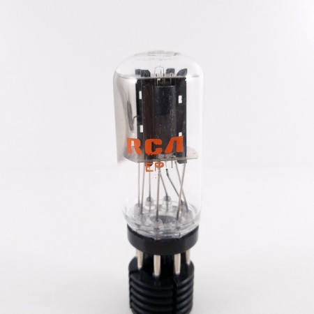 1 X 6SL7GT RCA TUBE. 1970s PROD. BLACK PLATES. COIN BASE. 119/91% CK  ENA
