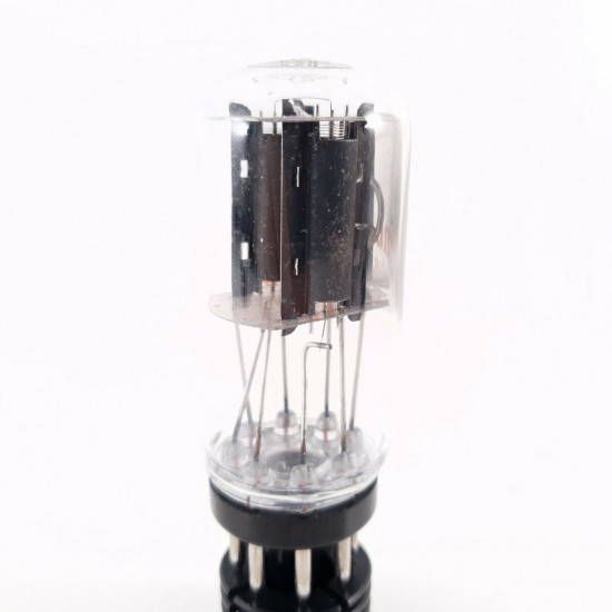 1 X 6SL7GT RCA TUBE. 1970s PROD. BLACK PLATES. COIN BASE. 119/91% CK  ENA