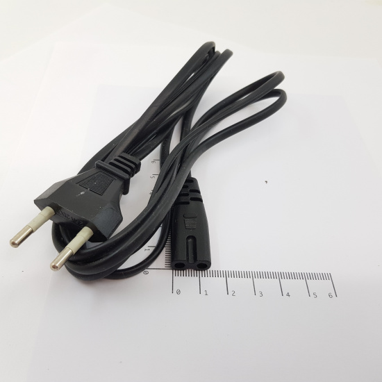 1 X 2 PIN POWER CORD AC POWER CABLE, 180 cm. C52CU6F100522