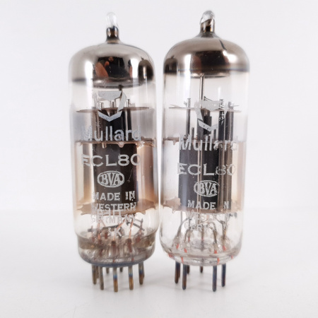 2 X ECL80 MULLARD TUBE. SIEMENS & HALSKE PROD. 3 MICA. MATCHED PAIR. 1. CH155