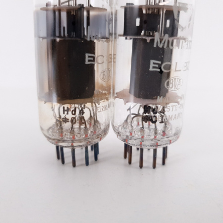 2 X ECL80 MULLARD TUBE. SIEMENS & HALSKE PROD. 3 MICA. MATCHED PAIR. 2. CH155