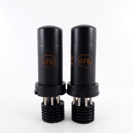 2 X 6F6 RCA TUBE. 1960s PROD. 106/105% MATCHED PAIR 3. CF ENA