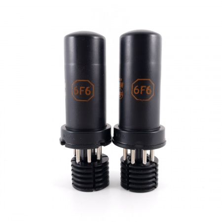 2 X 6F6 RCA TUBE. 1960s PROD. 106/105% MATCHED PAIR 3. CF ENA