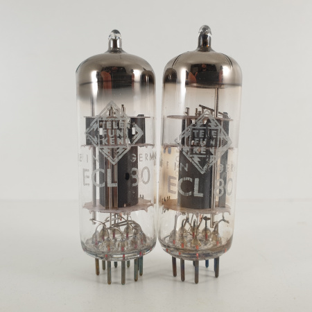 2 X ECL80 TELEFUNKEN TUBE. SIEMENS & HALSKE PROD. MATCHED PAIR. 4. CH155