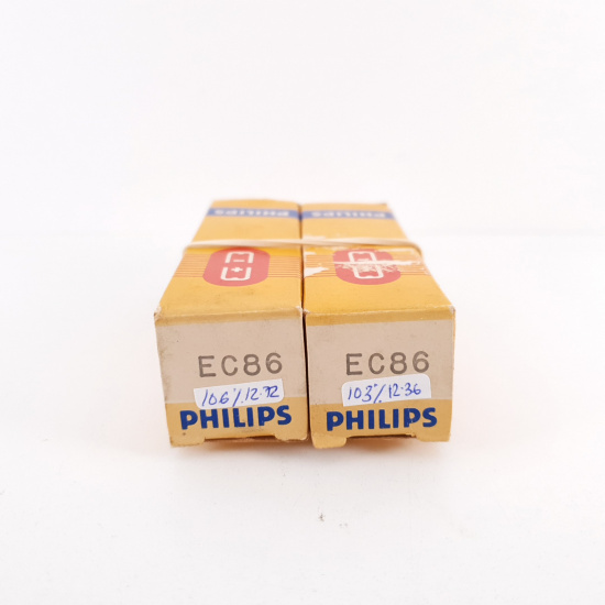 2 X EC86 PHILIPS TUBE. 1960s VALVO PRODUCTION. MATCHED PAIR 1. CF ENA