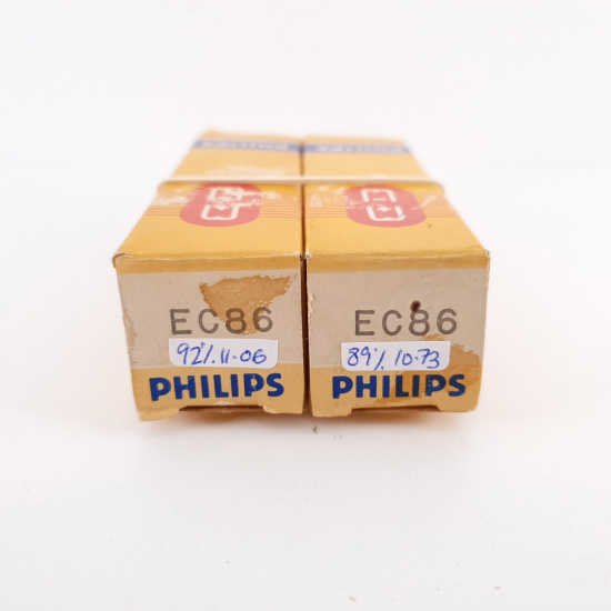 2 X EC86 PHILIPS TUBE. 1960s VALVO PRODUCTION. MATCHED PAIR 2. CF ENA