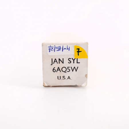 1 X JAN 6AQ5W / 6005W SYLVANIA TUBE. BLACK PLATES. COPPER RODS. 78%. 7. CH112