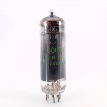 1 X JAN 6AQ5W / 6005W SYLVANIA TUBE. BLACK PLATES. COPPER RODS. 78%. 7. CH112
