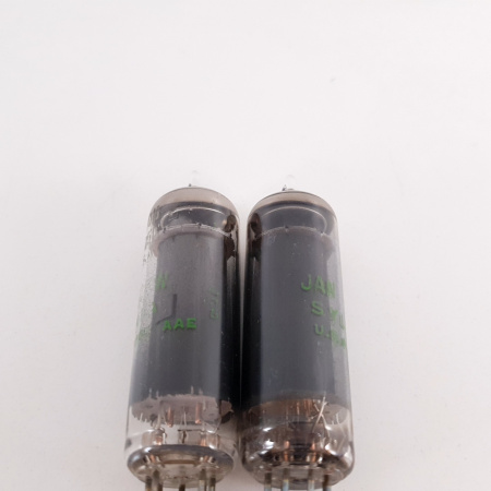 2 X JAN 6AQ5W / 6005W SYLVANIA TUBE. BLACK PLATES. 102/101%. 8. CH112