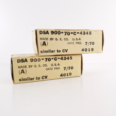 2 X JAN 6AQ5W / 6005W GENERAL ELECTRIC. BLACK PLATES. 102/98%. 10. CH112