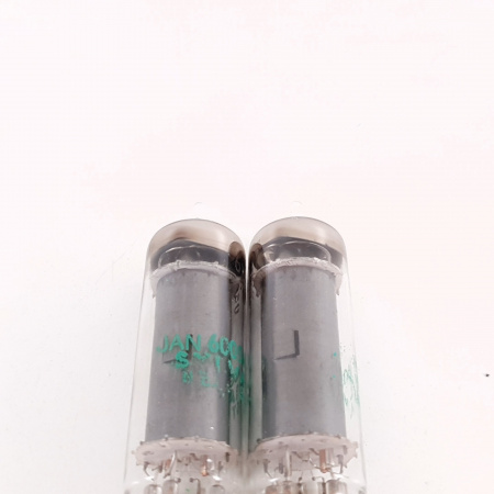 2 X JAN 6005W / 6AQ5W SYLVANIA TUBE. 1970s PROD. BLACK PLATES. 87/86%.11. CH112