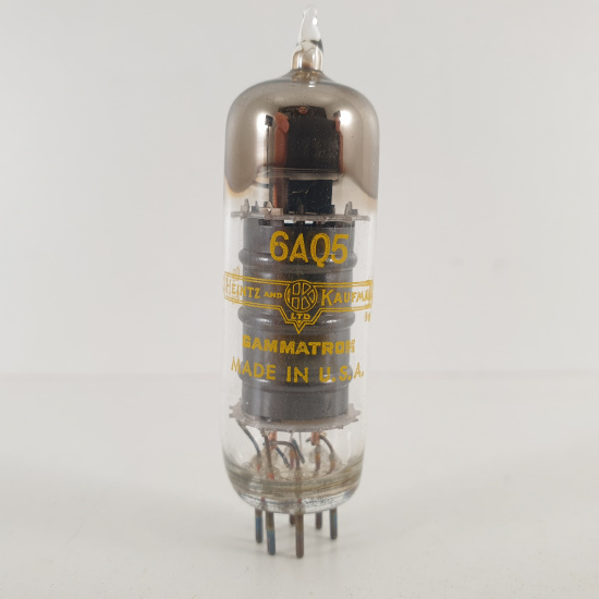 1 X 6AQ5 HEINTZ & KAUFMAN TUBE. BLACK...
