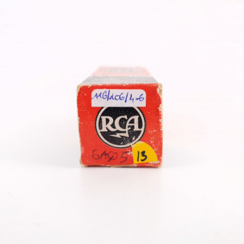 1 X 6AQ5 RCA TUBE. BLACK...