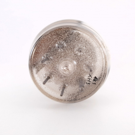 1 X CV2666 MULLARD TUBE. BLACK PLATES. BIG LOGO. E247.E250