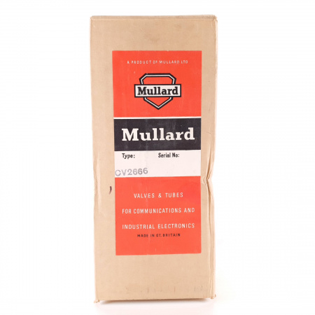 1 X CV2666 MULLARD TUBE. BLACK PLATES. SMALL LOGO. E246