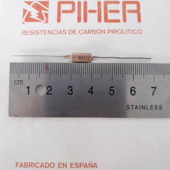 1 X 1/2W 68R 10% 1960s VINTAGE PIHER RESISTOR. NOS. C1795U1F180121