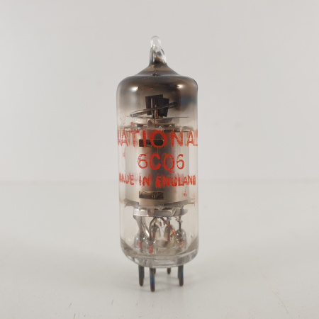 1 X 6CQ6 NATIONAL TUBE. CHROME PLATES. D-GETTER. 92%. 1. CH91