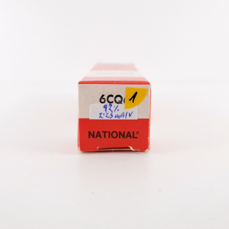 1 X 6CQ6 NATIONAL TUBE. CHROME PLATES. D-GETTER. 92%. 1. CH91
