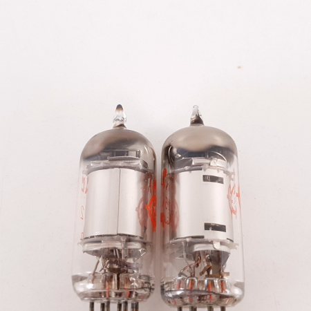 2 X 6CQ6 NATIONAL TUBE. CHROME PLATES. 107/104% MATCHED PAIR. 2. CH91