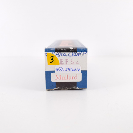 1 X EF92 MULLARD TUBE. CHROME PLATES. SQUARE GETTER. 103%. 3. CH91