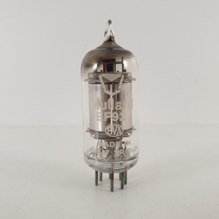 1 X EF92 MULLARD TUBE. CHROME PLATES. SQUARE GETTER. 103%. 3. CH91
