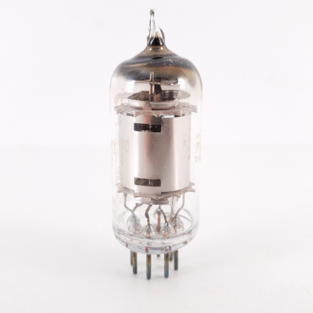 1 X EF92 MULLARD TUBE. CHROME PLATES. SQUARE GETTER. 103%. 3. CH91