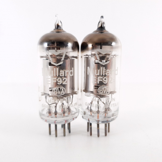 2 X EF92 MULLARD TUBE. CHROME PLATES....
