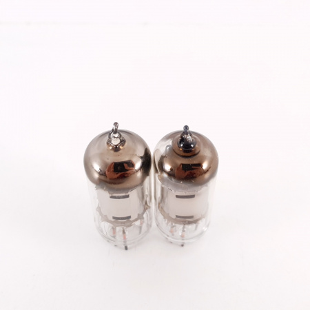 2 X EF92 MULLARD TUBE. CHROME PLATES. SQUARE GETTER. 108/107%. 4. CH91